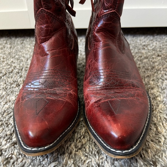 Dingo Women’s Red Cowboy Boots Leather Cactus Moon Size 8 - Picture 4 of 15